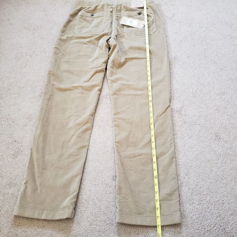 NWT Faherty Stretch Terry Corduroy Sz Medium Mens Barley Brown Utility Pants